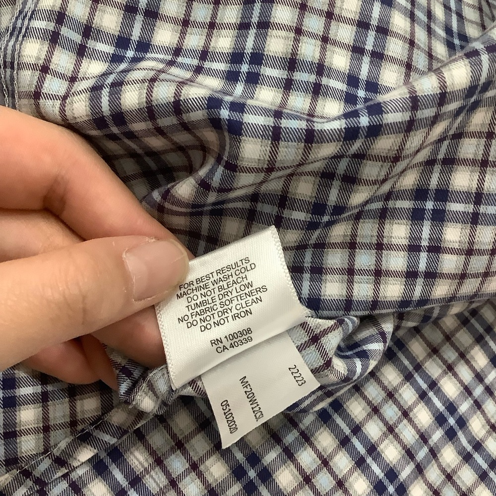 Peter Millar Multi-Colored Checkered Button Down … - image 5